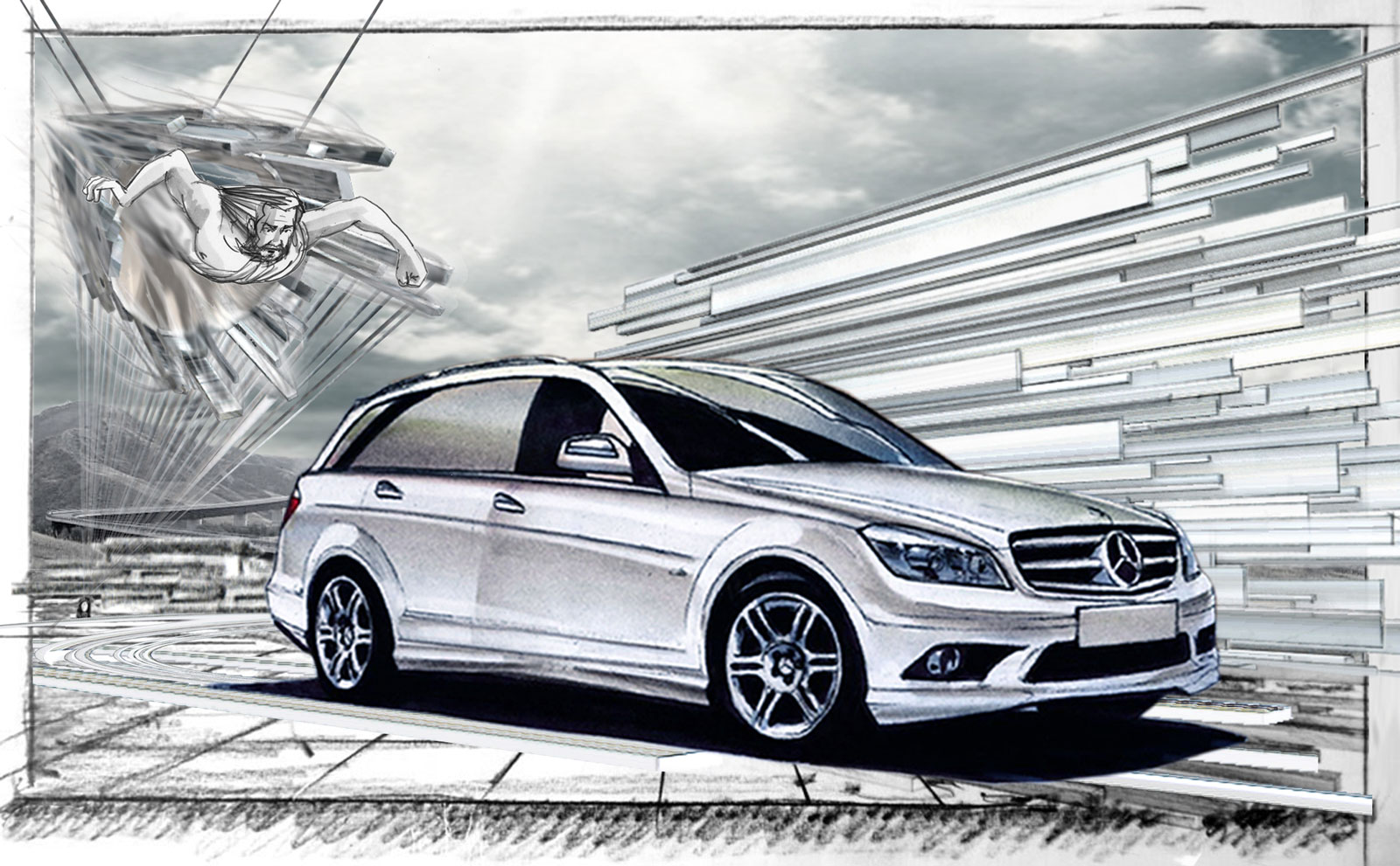 Mercedes Kombi Photoshooting